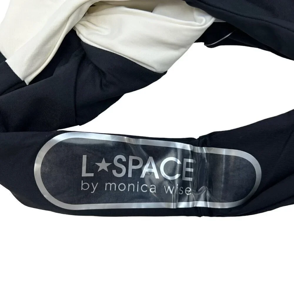 L*Space Women’s Nancy Lee Bikini Bottom Bitsy Cut Black/Ivory Sz XS New